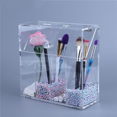 China Products Show Customized Factory Salon Handmade Desktop Makeup Acrylic Brush Holder for sale