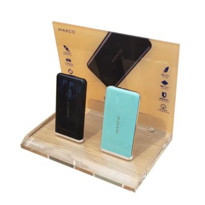 China Eco - Friendly L Shape Counter Display Rack For Cell Phone Accessories Cell Phone Display Stand for sale