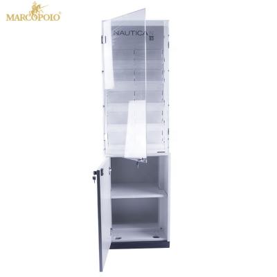 China Durable Factory Made Shipping Mall Floor Standing Lockable MDF Metal Glass Watch Display Furniture for sale