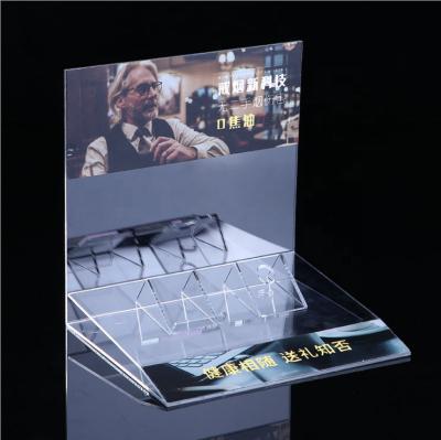 China Eco - Friendly Commercial Cigarettes Display Table Cigarette Acrylic Cigarette Display Case for sale