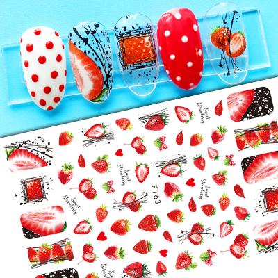 China Environmental Protection Summer Fruit Nail Sticker Avocado Cherry Strawberry Euramerican Lips Abstract Character Nail Sticker F762-771 for sale