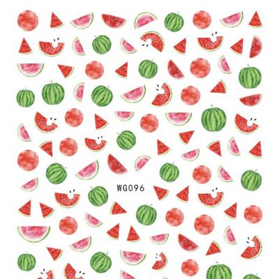 China Custom environmental protection peach watermelon sunflower corn nail stickers nail art stickers WG087-097 for sale