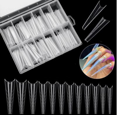 China 120pcs Transparent Professional French Nail Tips Artificial Nails Art Nails Fashion False Nails for sale