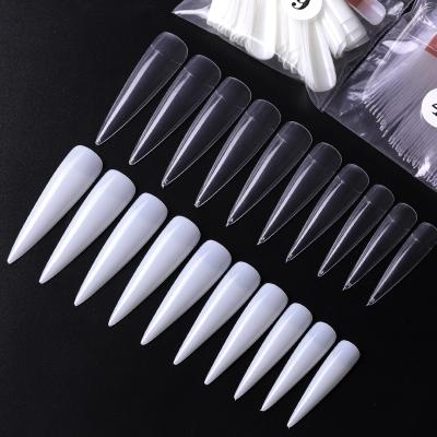 China New French 500 PCS Nail Plate Salon Headed Nail Plate, Natural Color Transparent Nail Tip for sale