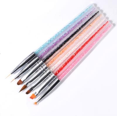 China 7pcs Nail Art Tools Nail Art Brush Set Drawing Blooming than Coating Paint Parks Manicure Makeup Brushes for sale