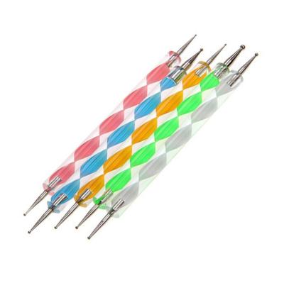 China Nail Point Drill Pen Double Head Nail Point Drill Pen Acrylic NAIL Brush 5 pcs for sale