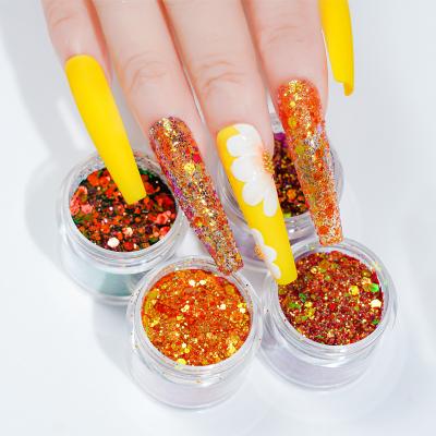 China New Nail Glitter 12 Color Bright Gradient Glitter Laser Powder Fine Glitter Color Powder GT 560 for sale