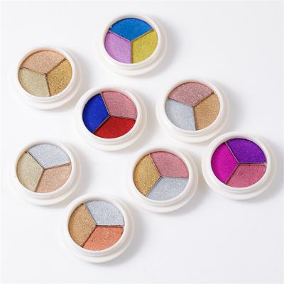 China Hot Selling Solid 3 in 1 Nail Art Powder Aurora Gold Powder GT 560 Triple Color Polish Mirror for sale