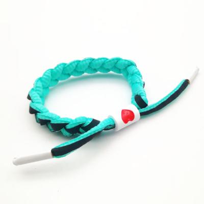 中国 Handmade Knitted Decoration Yarn Polyester Hand Braided Adjusterble Bracelet 販売のため