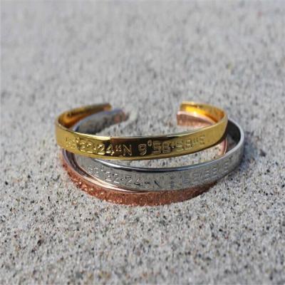 China High Quality Custom Logo Metal Bracelet Fashion Design Metal Bracelet en venta