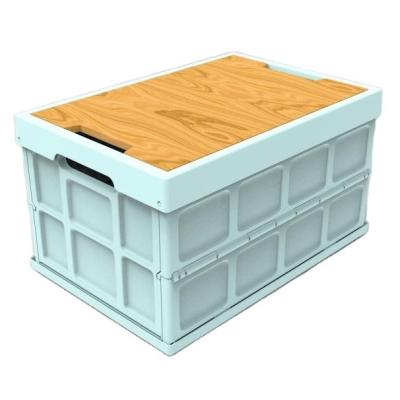 China Viable Viable Rectangle PP Sundries Stored With Lid Large Foldable Clothes Storage Boxes for sale