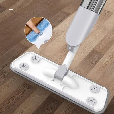 China Sustainable Multi-Function Steam Jet Broom Hand Broom Free Standing Floor Flat Mop for sale