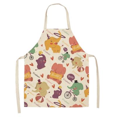 China 2 Sizes Cleaning for Parent Kids and Cute Animals Printed 100% Cotton Chef Vintage Apron Christmas Gift Child Canvas Apron for sale