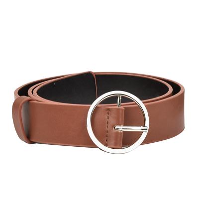 China Fashion round soft pin belt ALLOY women's decorative ring buckle jeans with plastic belts for jeans women fashion belt buckle for sale