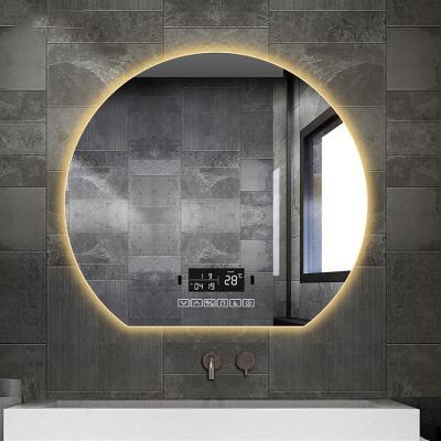 China Manufacturer Wholesales Wall Mounted Magnifying Vanity Illuminated Smart Round LED Mirror Bathroom Light for sale