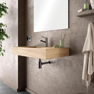 China Modern HPL Wall Hung Art Basin Colored Bathroom Sink Ceramic Sanitary Ware Bathroom Vanity Sinks OEM Box Style White Hands for sale