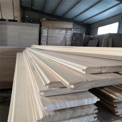 China 12mm Sanded Slats Paulownia Wood Sheet Exterior Wood Wall Panel Wood Wall Panels for sale