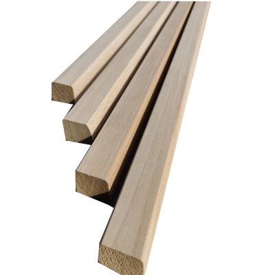 China Factory price modern slat paulownia wood timber slat with paulownia timber round side slats for sale