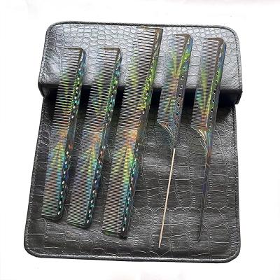 China Professional Butterfly Wide Tooth Comb Professional Carbon Heat Resistant Plastic Hair Cutting Comb Barber Hair Cutting Comb Hot Detangling Comb for sale