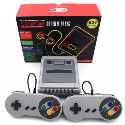 China Retro Super Mini SFC Classic Mini Game Console With Built-in 621 Classic Games Support 4K TV Game Player HN177 for sale