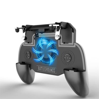 China ERGONOMIC Mobile Game Controller Gamepad L1R1 Fire Button Aim Key for PUBG Trigger Shooter Joystick with Cooler Fan and 4000mAh Battery for sale