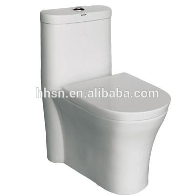 China Double-flux HHSN HH6T190 Sanitary Ware Ceramic Bathroom One Piece Toilet for sale