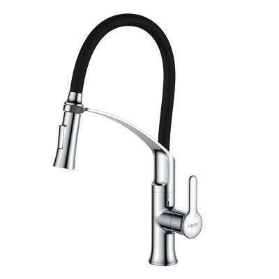 China HHSN HH125168 Modern Sanitary Ware Pull Out Spray Head Single Handle Kitchen Faucet for sale