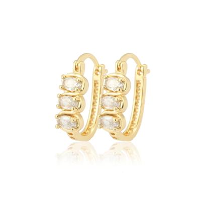 China CLASSIC Earrings For Women Gold Huggie Earrings With 14k Gold Color for sale