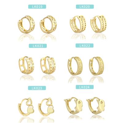 China Guangzhou IPMIN CLASSIC jewelry champagne gold plated fashion cheap brass earrings for sale