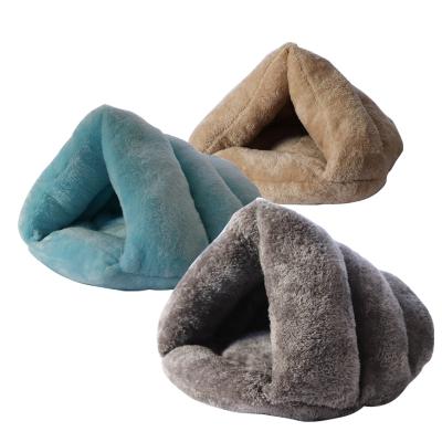 China Triangle Cat and Dog Litter Garbage Pet Bed Warm Winter Pet Bed Stored Partially Enclosed Pet Supplies for sale