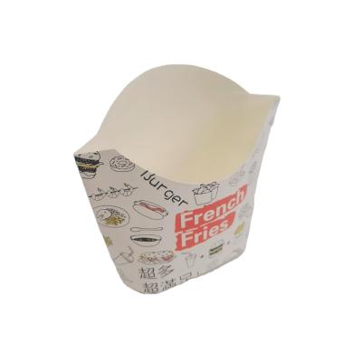 China Recycled Materials Food Grade Custom Logo Take Away Paper Potato Chips Packaging Fast Food Delivery Box for sale