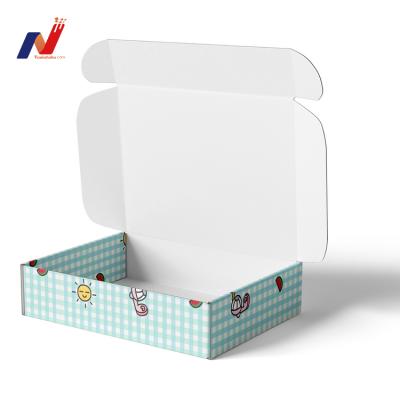 China Recyclable Corrugated Luxury Custom Printed Package Mailer Box For Foldable Baby Clothing Packaging Box for sale