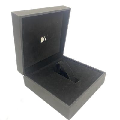 China jewelry & Watch & Eyewear Luxury Black Gift Packaging Paper Box For Watch With Foam Insert for sale