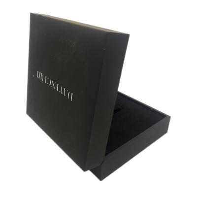 China jewelry & Watch & Eyewear Fancy Custom Design Black Paper Jewelry Gift Box Box For Watch for sale