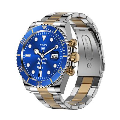 China NEW 2022 Touch Screen Luxury Fashion BT Calls Men Metal Smartwatch Round Display Aw12 Stainless Steel Smart Watch for sale