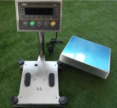 China De Schaal van roestvrij staalbenchtop, Elektronische Platform het Wegen Schaal 30Kg-300Kg Te koop