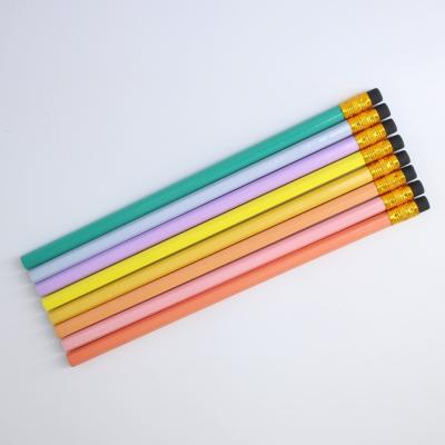 China Office & School Pencil Wooden Pencil With Pantone Rubber Key Coating Wooden Pencil Set for sale