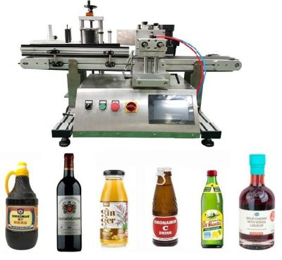 China 40 Flaschen Min Benchtop Automatic Labeling Machine für Pfeffer-Glas-Klammern-Art zu verkaufen