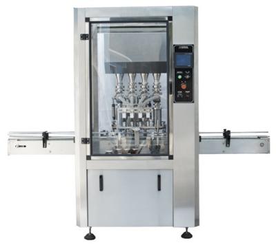 China Four Nozzles Hot Sauce Filling Machine Servo Filler For Honey Bottling for sale