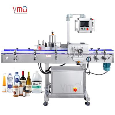 China Yimupack Verpakkingsmachines Fles Sticker Applicator Automatische Ronde Vlak Fles Labelmachine Te koop