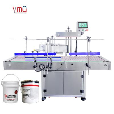 China YIMU YM610 Automatic Big Round Container Label Applicator Bucket Labeling Machine for sale