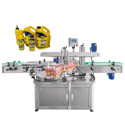 China YIMU YM620 Double Sides Flat Square Bottle Labeler Automatic Labeling Machine for Lubricating Oil Bottles for sale