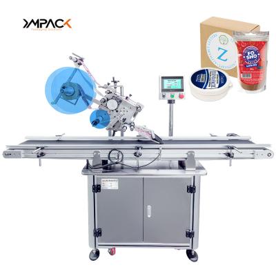 China 2024 Automatic Flat Label Applicator Machine For Top Bottom Labeling On Boxes And Bags for sale