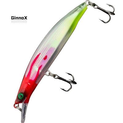 China Saltwater 14g Bass Trout Walleye Glowing Floating Artificial Hard Plastic Freshwater Wholesale Ginnox 110mm ABS Plastic Fishing Lure Minnow for sale