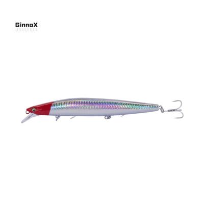 China ABS GinnoX Plastic Wholesale Freshwater Minnow Bait Hard Lure 14.8cm 27.5g Bass Trout Walleye Sinking Sea for sale