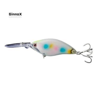 China Ginnox 110mm ABS Saltwater 2g Bass Trout Walleye Minnow Sinking Surfcasting Fishing Lure Wholesale Artificial Hard Plastic Freshwater Crankbait for sale