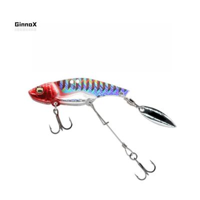 China Ginnox Lead Bass Trout Pike VIB Fast Sinking Lure Saltwater Lead Long Hard Freshwater Metal Wholesale Copper Plated Surf for sale