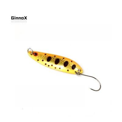 China Wholesale Bass Trout Walleye Crappie Freshwater Spoon 2.5g 3.5g 5g GINNOX Metal Artificial Hard Metal Saltwater Spoon Fishing Lure for sale