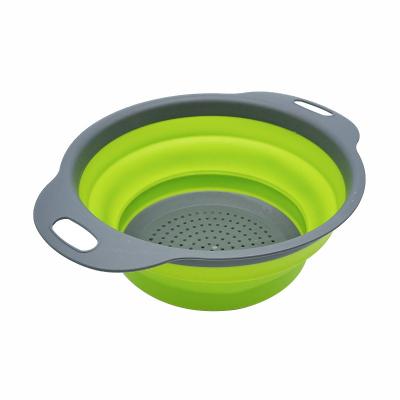 China Sustainable Fruit And Vegetable Cleaning Folding Drain Basket for sale