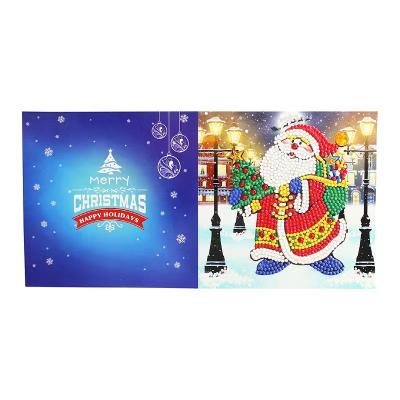 China Diamond Painting DIY Christmas Card Greeting Card Creative Handmade 5d Diy Cartoon Gift for sale